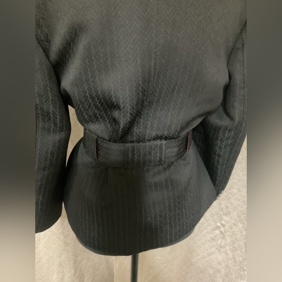 Tulle Anthropologie Small Black Jacket Womens Chic Demure Fitted Blazer Fall Red - Picture 15 of 16